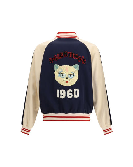 Valentino Multicolor Fleece Wool Bomber