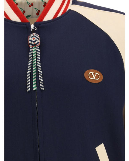 Valentino Multicolor Fleece Wool Bomber