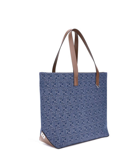 Fendi Light Blue Cotton Shoulder Bag