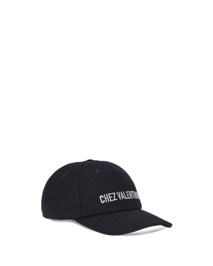 Valentino Garavani Black Cotton Cap (Baseball Hat)