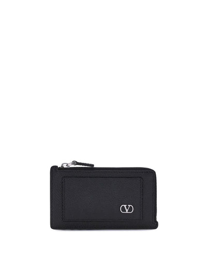 Valentino Garavani Black Calf Leather Bos Taurus Wallet