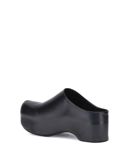 Marni Black Calf Leather Bos Taurus Clogs