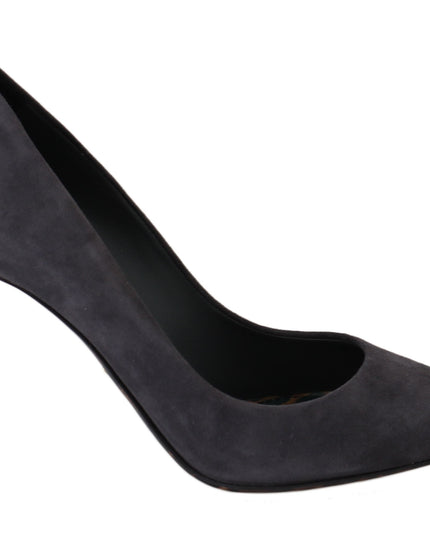 Dolce & Gabbana Gray Suede Leather Stiletto  Shoes Heels