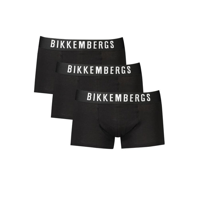 Bikkembergs Black Polyester Men Boxer