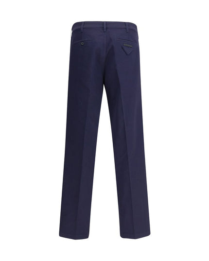 Prada Blue Cotton Chino Pants
