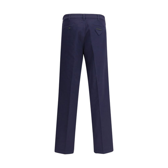 Prada Blue Cotton Chino Pants