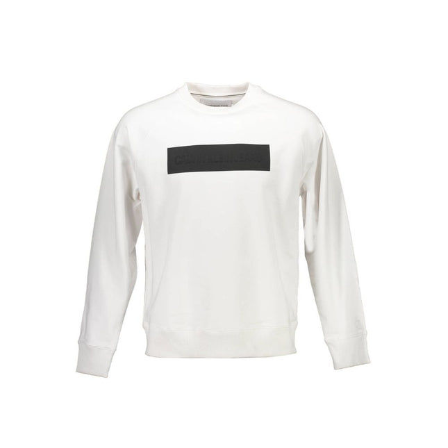 Calvin Klein White Cotton Men Sweater