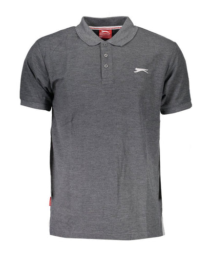 Slazenger Gray Polyester Mens Polo Shirt