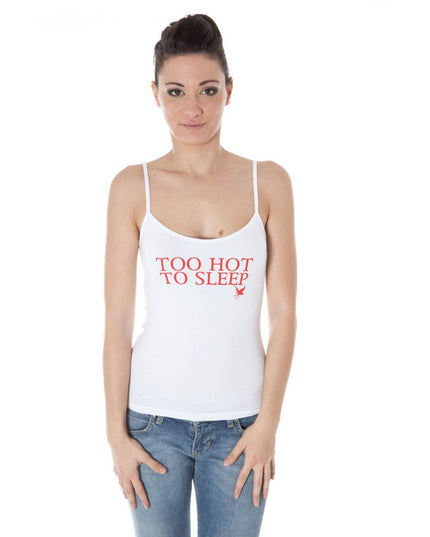Zuelements White Cotton Women Tank Top