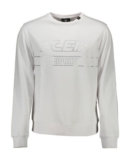 Plein Sport White Cotton Men Sweater