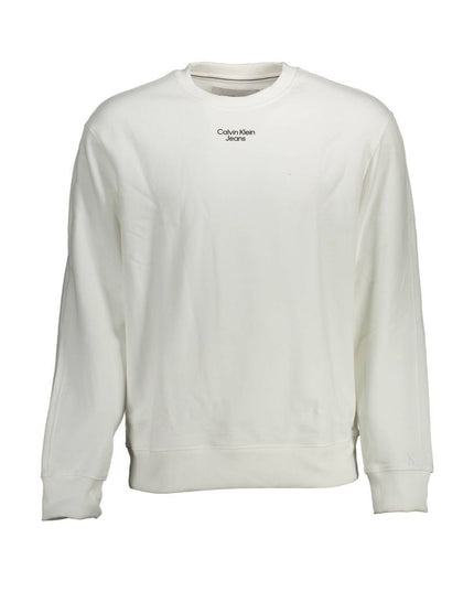 Calvin Klein White Cotton Men Sweater