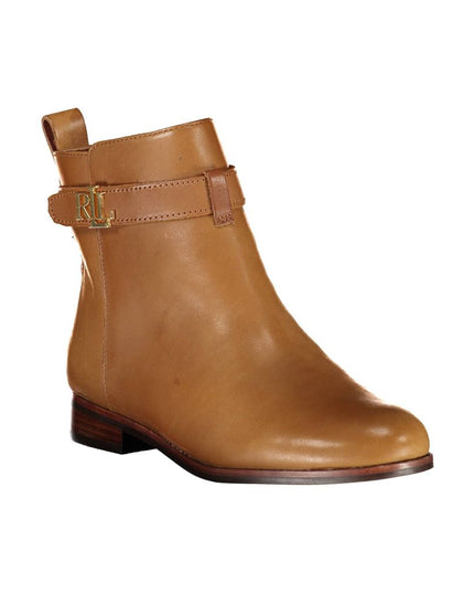 Ralph Lauren Brown Leather Women Boot