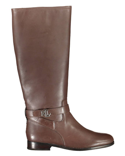 Ralph Lauren Brown Leather Women Boot