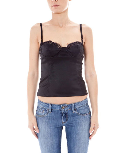 John Galliano Black Polyamide Women Intimate Top
