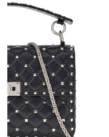 Valentino Garavani Black Lamb Ovis Aries Aries Shoulder Bag