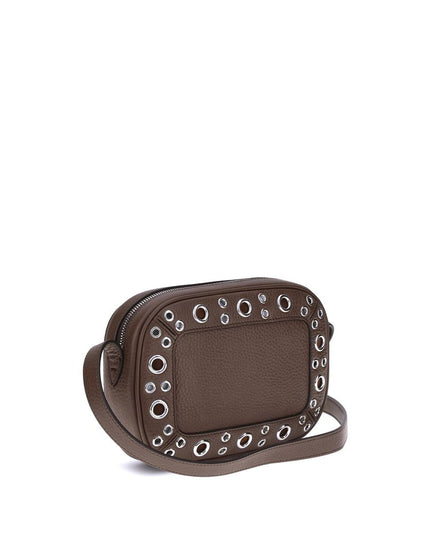 Valentino Garavani Brown Calf Leather Bos Taurus Shoulder Bag