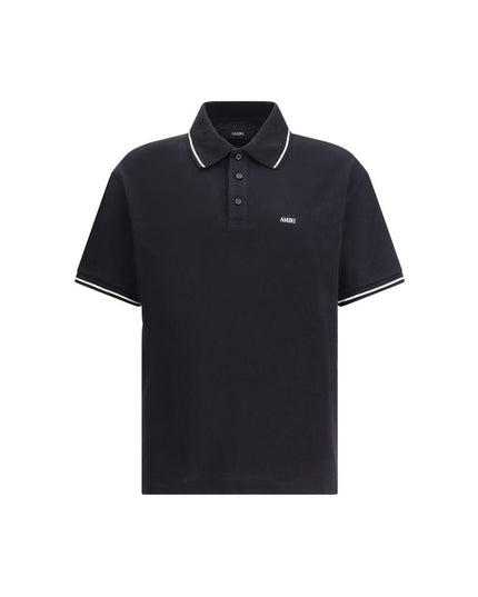 Amiri Black Cotton Polo Shirt
