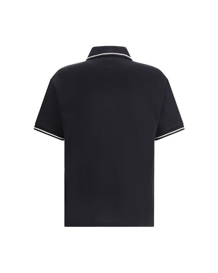 Amiri Black Cotton Polo Shirt
