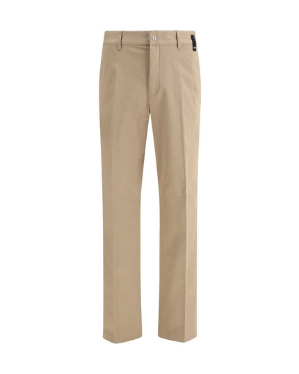 Fendi Brown Cotton Casual Pants