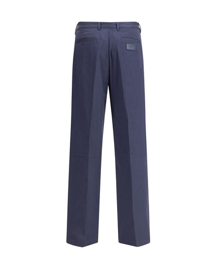 Fendi Blue Cotton Casual Pants