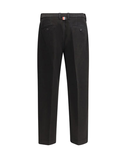 Thom Browne Black Cotton Dress Pants