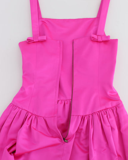 Dolce & Gabbana Pink Silk Long Sheath Ball Gown Dress