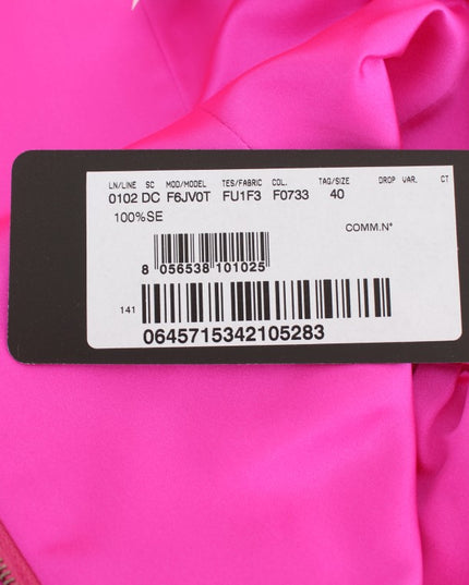 Dolce & Gabbana Pink Silk Long Sheath Ball Gown Dress