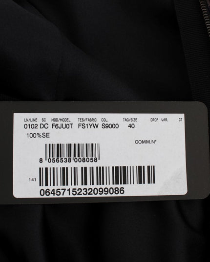 Dolce & Gabbana Dark Silk Shift Gown Full Length Dress