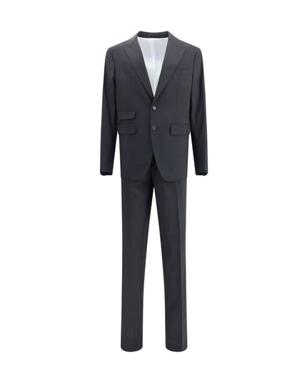 Dsquared² Black Fleece Wool Two-Piece Suit