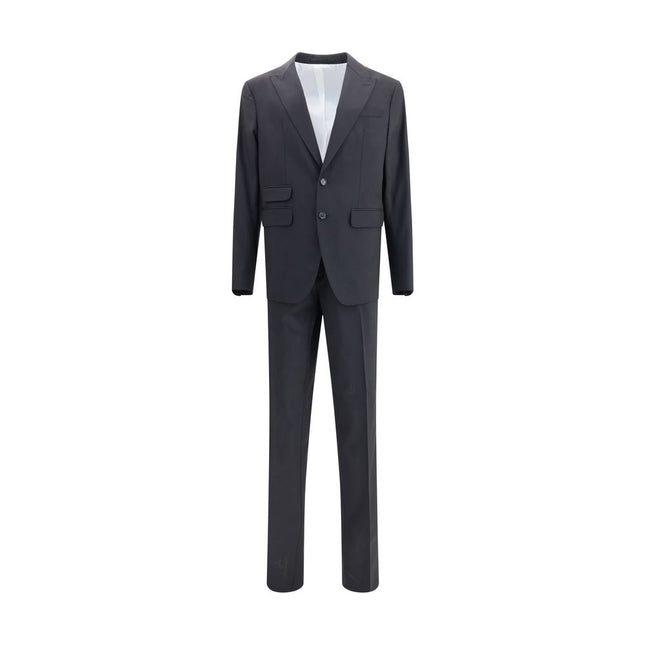 Dsquared² Black Fleece Wool Two-Piece Suit