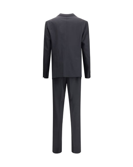 Dsquared² Black Fleece Wool Two-Piece Suit