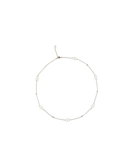 Valentino Garavani Silver Metal Necklace