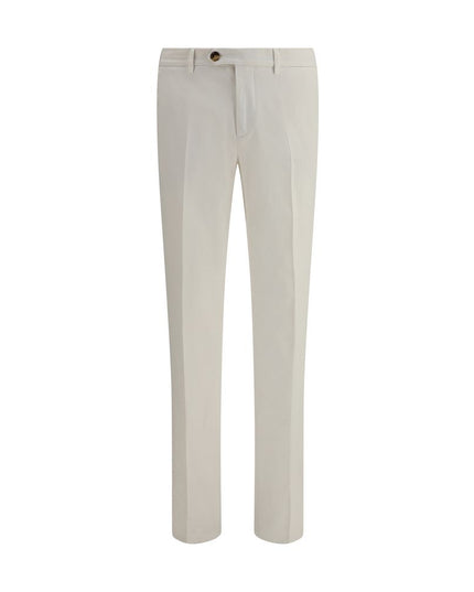 Brunello Cucinelli White Cotton Casual Pants