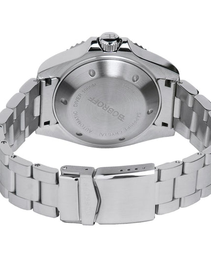 Bobroff Gray Stainless Steel Dress Watch