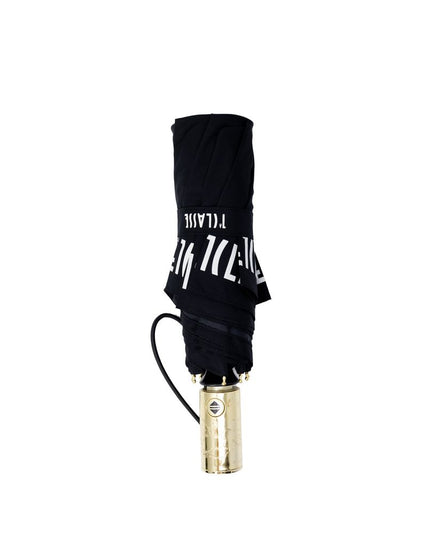 Alviero Martini Prima Classe Black Nylon Umbrella