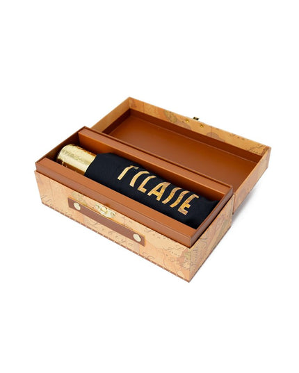 Alviero Martini Prima Classe Black Nylon Umbrella