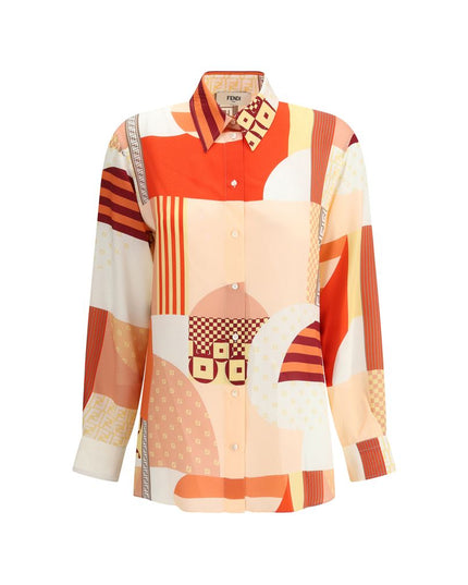 Fendi Multicolor Silk Pattern Shirt