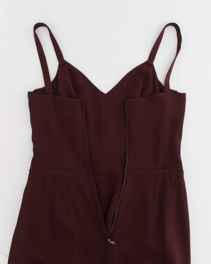 Dolce & Gabbana Bordeaux Stretch Full Length Sheath Dress