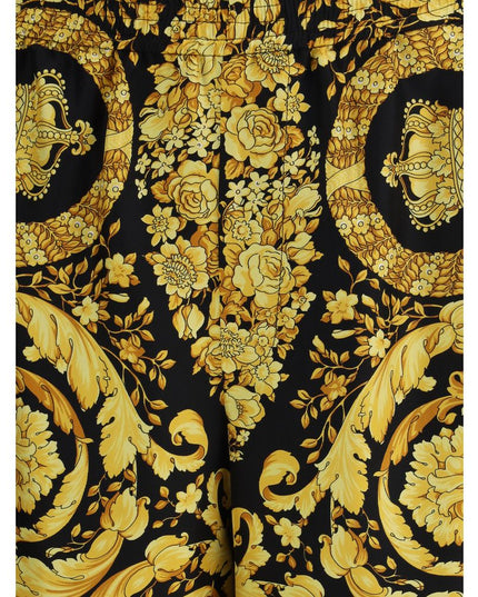 Versace Multicolor Silk Bermuda Shorts