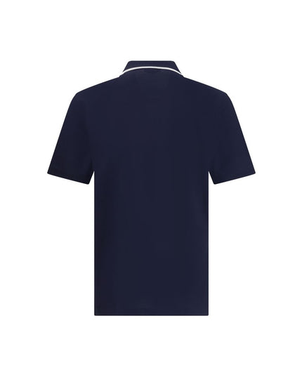 Ferragamo Blue Cotton Polo Shirt