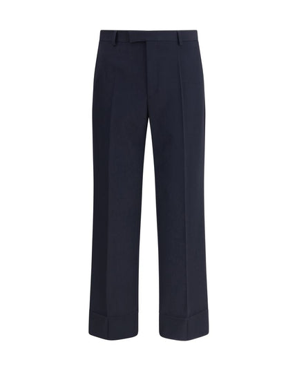 Valentino Blue Fleece Wool Dress Pants