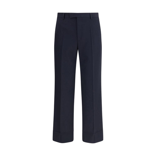 Valentino Blue Fleece Wool Dress Pants