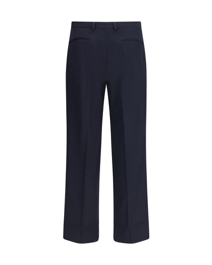 Valentino Blue Fleece Wool Dress Pants