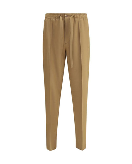 Valentino Brown Polyester Casual Pants