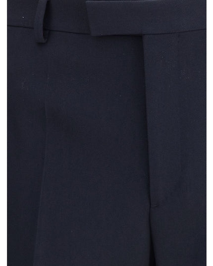 Valentino Blue Fleece Wool Dress Pants