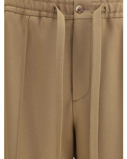 Valentino Brown Polyester Casual Pants