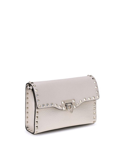 Valentino Garavani Cream Calf Leather Bos Taurus Shoulder Bag