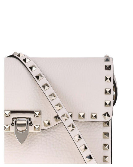 Valentino Garavani Cream Calf Leather Bos Taurus Shoulder Bag
