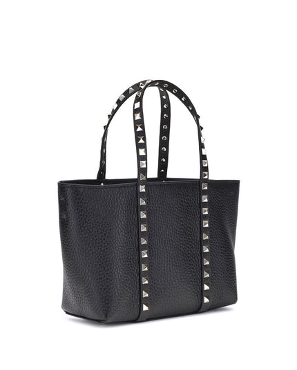 Valentino Garavani Black Calf Leather Bos Taurus Shoulder Bag