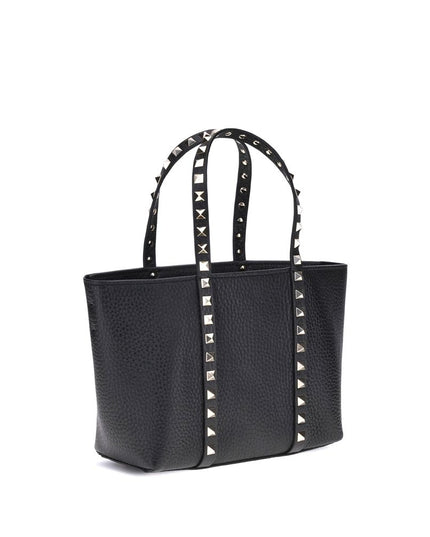 Valentino Garavani Black Calf Leather Bos Taurus Shoulder Bag